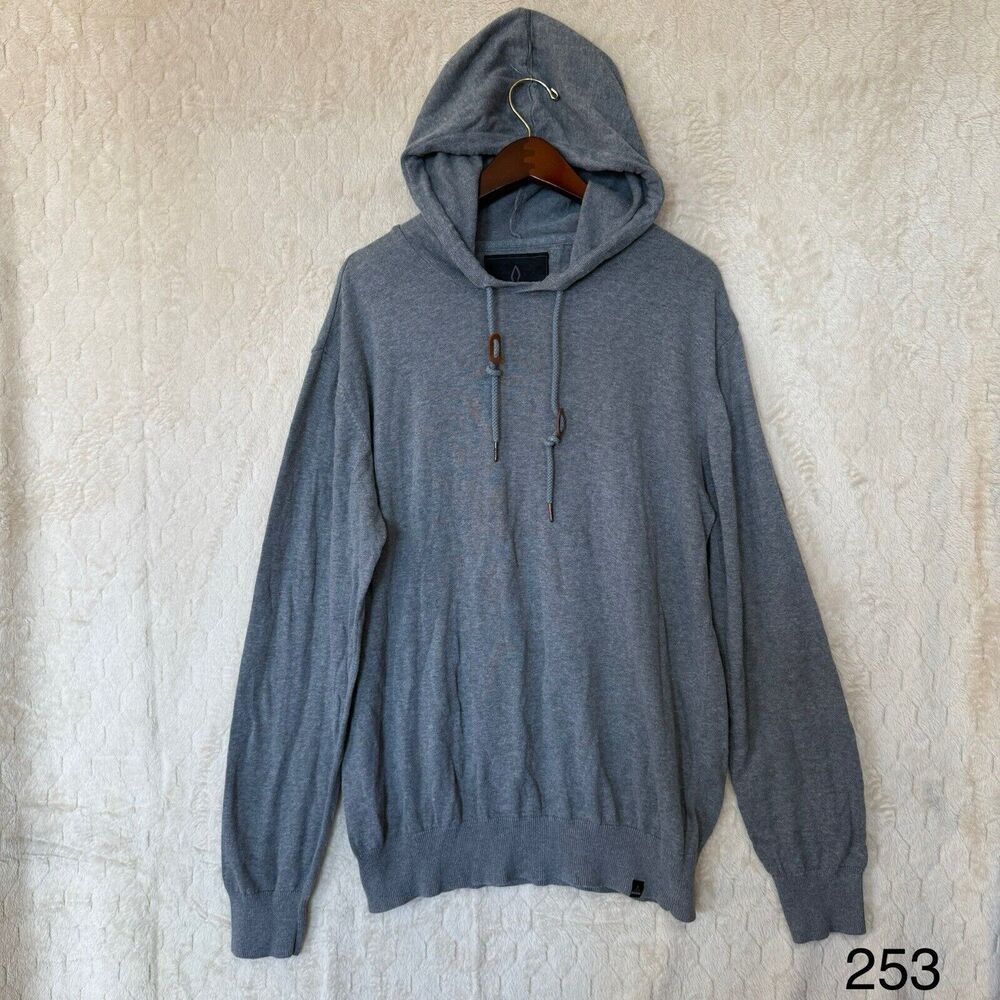 prAna Throw On Gray‎ Pullover Hoodie Sweater Men’s XXL Made In India